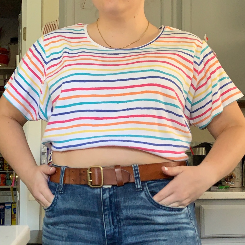 colorful striped tshirt